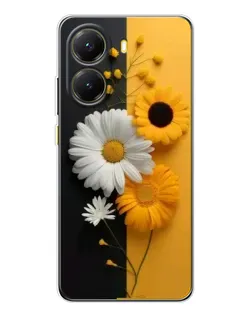 Чехол для Xiaomi POCO X7 Pro с картинкой «Подсолнух и ромашка»