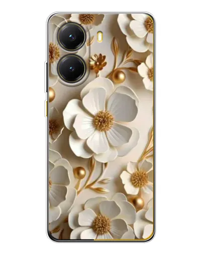 Чехол для Xiaomi POCO X7 Pro с картинкой «Белие бумажние цвети» Чехол для Xiaomi POCO X7 Pro с картинкой «Белие бумажние цвети»