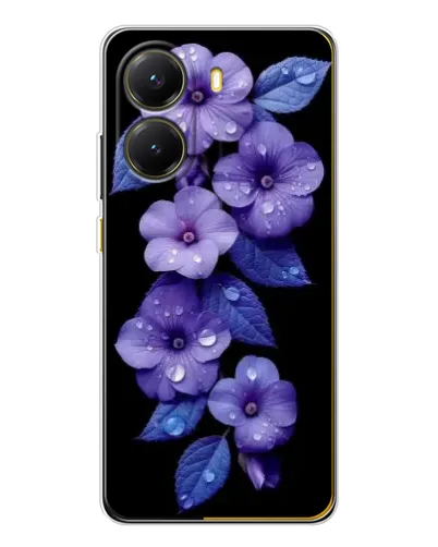 Чехол для Xiaomi POCO X7 Pro с картинкой «Фиолетовые цветы с росою» Чехол для Xiaomi POCO X7 Pro с картинкой «Фиолетовые цветы с росою»