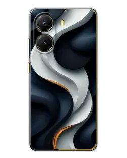 Чохол для Xiaomi POCO X7 Pro з картинкою «Об'ємні чорно-білі стрічки» Чохол для Xiaomi POCO X7 Pro з картинкою «Об'ємні чорно-білі стрічки»