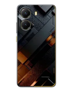 Чехол для Xiaomi POCO X7 Pro с картинкой «Черные геометрические блоки»