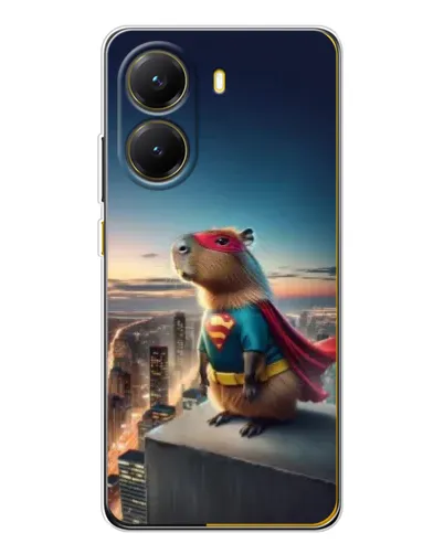 Чехол для Xiaomi POCO X7 Pro с картинкой «Капи-мен супергерой»