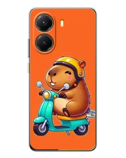 Чохол для Xiaomi POCO X7 Pro з картинкою «Капібара на скутері»