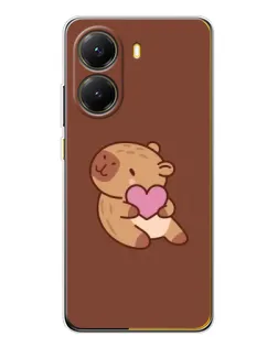 Чохол для Xiaomi POCO X7 Pro з картинкою «Капібара з серцем»
