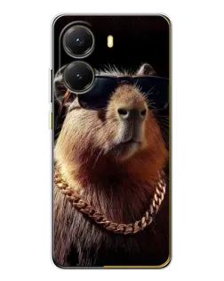 Чохол для Xiaomi POCO X7 Pro з картинкою «Капібара золотий ланцюг»