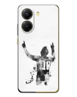 Чохол для Xiaomi POCO X7 Pro з картинкою «Чорно-білий силует Мессі» Чохол для Xiaomi POCO X7 Pro з картинкою «Чорно-білий силует Мессі»