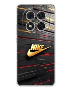 Чехол для Xiaomi POCO X7 с картинкой «Золотой Nike на металле»
