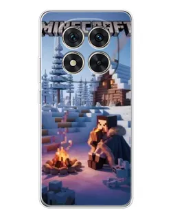 Чехол для Xiaomi POCO X7 с картинкой «Зимний Minecraft»