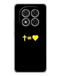 Чехол для Xiaomi POCO X7 с картинкой «Сердце и Крест»