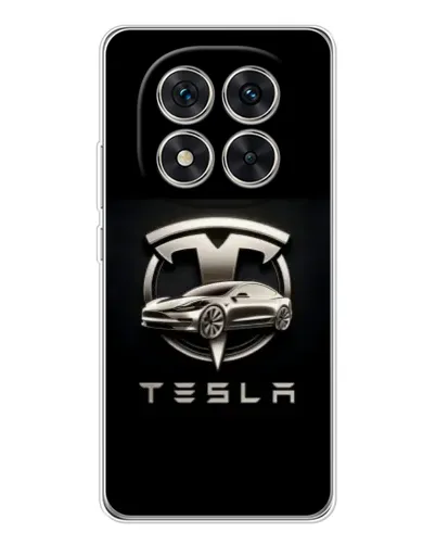 Чехол для Xiaomi POCO X7 с картинкой «Tesla — серебристое авто» Чехол для Xiaomi POCO X7 с картинкой «Tesla — серебристое авто»