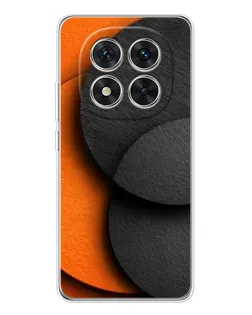 Чехол для Xiaomi POCO X7 с картинкой «Геометрия оранжевых кругов»