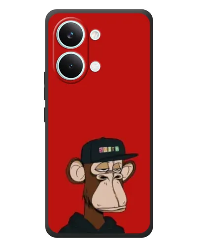 Чехол для Xiaomi Poco X8 Pro Max с картинкой «Bored Ape — красный фон» Чехол для Xiaomi Poco X8 Pro Max с картинкой «Bored Ape — красный фон»