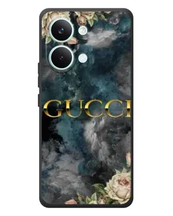 Чехол для Xiaomi Poco X8 Pro Max с картинкой «Абстрактные цветы Gucci» Чехол для Xiaomi Poco X8 Pro Max с картинкой «Абстрактные цветы Gucci»