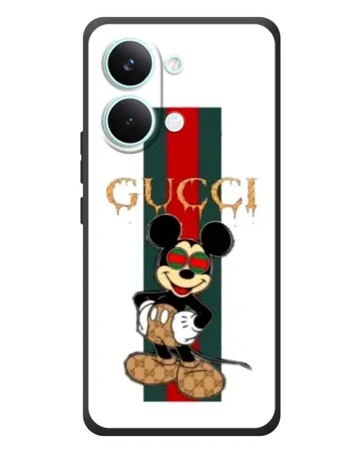 Чехол для Xiaomi Poco X8 Pro Max с картинкой «Микки Маус Gucci — полосы» Чехол для Xiaomi Poco X8 Pro Max с картинкой «Микки Маус Gucci — полосы»