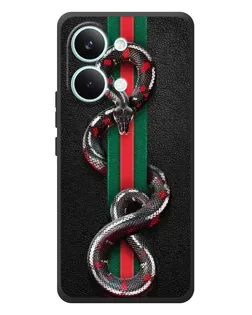 Чехол для Xiaomi Poco X8 Pro Max с картинкой «Gucci — змея на полосе» Чехол для Xiaomi Poco X8 Pro Max с картинкой «Gucci — змея на полосе»