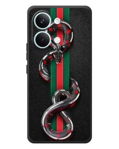 Чехол для Xiaomi Poco X8 Pro Max с картинкой «Gucci — змея на полосе» Чехол для Xiaomi Poco X8 Pro Max с картинкой «Gucci — змея на полосе»