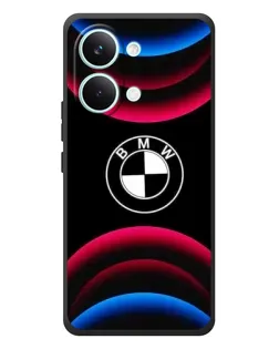 Чехол для Xiaomi Poco X8 Pro Max с картинкой «Логотип BMW и неоновые дуги» Чехол для Xiaomi Poco X8 Pro Max с картинкой «Логотип BMW и неоновые дуги»
