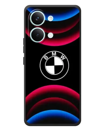 Чехол для Xiaomi Poco X8 Pro Max с картинкой «Логотип BMW и неоновые дуги» Чехол для Xiaomi Poco X8 Pro Max с картинкой «Логотип BMW и неоновые дуги»