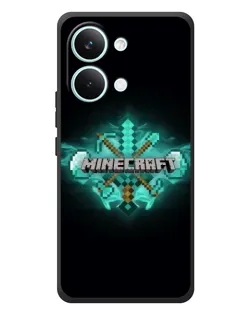 Чохол для Xiaomi Poco X8 Pro Max з картинкою «Minecraft Diamond лого»