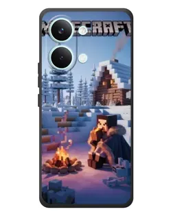 Чохол для Xiaomi Poco X8 Pro Max з картинкою «Зимовий Minecraft»