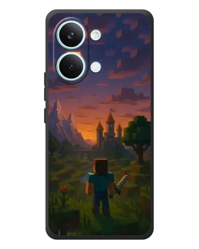 Чохол для Xiaomi Poco X8 Pro Max з картинкою «Стів біля вежі» Чохол для Xiaomi Poco X8 Pro Max з картинкою «Стів біля вежі»