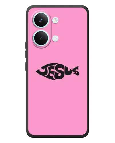 Чехол для Xiaomi Poco X8 Pro Max с картинкой «Розовый символ Jesus» Чехол для Xiaomi Poco X8 Pro Max с картинкой «Розовый символ Jesus»