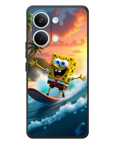 Чехол для Xiaomi Poco X8 Pro Max с картинкой «Губка Боб серфингист» Чехол для Xiaomi Poco X8 Pro Max с картинкой «Губка Боб серфингист»