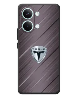 Чехол для Xiaomi Poco X8 Pro Max с картинкой «Металлическая текстура Tesla» Чехол для Xiaomi Poco X8 Pro Max с картинкой «Металлическая текстура Tesla»