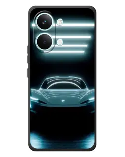 Чехол для Xiaomi Poco X8 Pro Max с картинкой «Tesla в неоне» Чехол для Xiaomi Poco X8 Pro Max с картинкой «Tesla в неоне»
