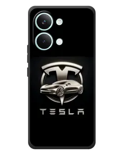 Чехол для Xiaomi Poco X8 Pro Max с картинкой «Tesla — серебристое авто» Чехол для Xiaomi Poco X8 Pro Max с картинкой «Tesla — серебристое авто»