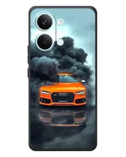 Чехол для Xiaomi Poco X8 Pro Max с картинкой «Audi в облаках дыма»