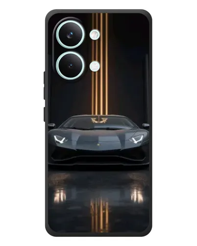 Чехол для Xiaomi Poco X8 Pro Max с картинкой «Lamborghini золотые линии» Чехол для Xiaomi Poco X8 Pro Max с картинкой «Lamborghini золотые линии»