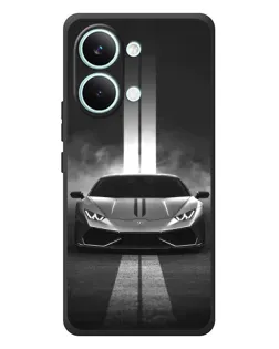 Чехол для Xiaomi Poco X8 Pro Max с картинкой «Lamborghini симметрия дорог»