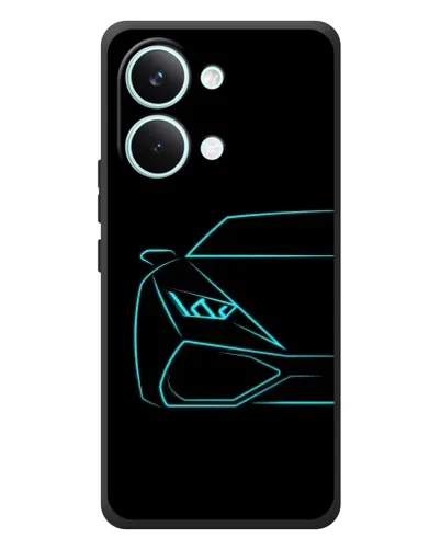 Чехол для Xiaomi Poco X8 Pro Max с картинкой «Голубой силуэт Lamborghini» Чехол для Xiaomi Poco X8 Pro Max с картинкой «Голубой силуэт Lamborghini»