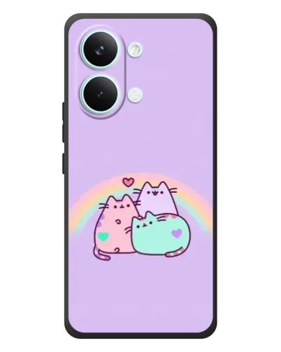Чехол для Xiaomi Poco X8 Pro Max с картинкой «Радужные Пушины»