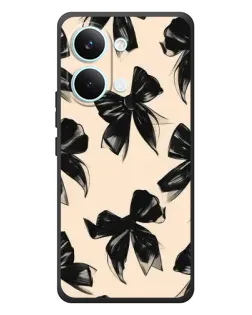 Чехол для Xiaomi Poco X8 Pro Max с картинкой «Паттерн черные банты» Чехол для Xiaomi Poco X8 Pro Max с картинкой «Паттерн черные банты»