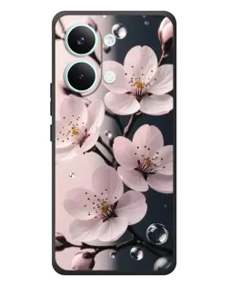 Чехол для Xiaomi Poco X8 Pro Max с картинкой «Нежная сакура и капли»