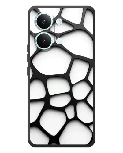 Чехол для Xiaomi Poco X8 Pro Max с картинкой «Белая объемная сетка» Чехол для Xiaomi Poco X8 Pro Max с картинкой «Белая объемная сетка»