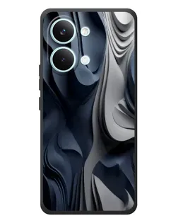 Чехол для Xiaomi Poco X8 Pro Max с картинкой «Объемные синие складки» Чехол для Xiaomi Poco X8 Pro Max с картинкой «Объемные синие складки»