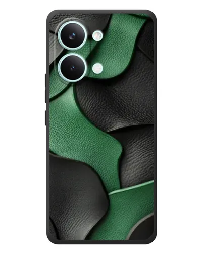 Чехол для Xiaomi Poco X8 Pro Max с картинкой «Зеленые кожаные волны» Чехол для Xiaomi Poco X8 Pro Max с картинкой «Зеленые кожаные волны»