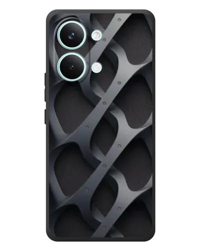 Чехол для Xiaomi Poco X8 Pro Max с картинкой «Объемное серое плетение» Чехол для Xiaomi Poco X8 Pro Max с картинкой «Объемное серое плетение»