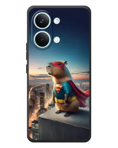 Чехол для Xiaomi Poco X8 Pro Max с картинкой «Капи-мен супергерой» Чехол для Xiaomi Poco X8 Pro Max с картинкой «Капи-мен супергерой»