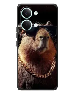 Чехол для Xiaomi Poco X8 Pro Max с картинкой «Капибара золотая цепь» Чехол для Xiaomi Poco X8 Pro Max с картинкой «Капибара золотая цепь»
