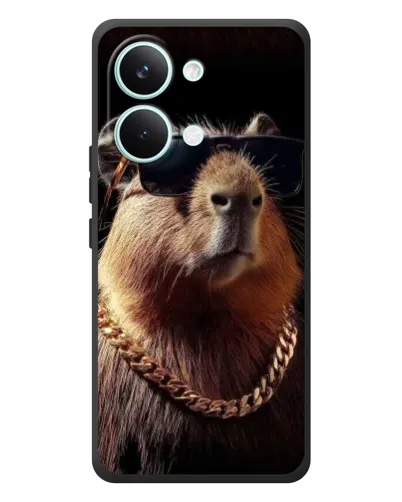 Чехол для Xiaomi Poco X8 Pro Max с картинкой «Капибара золотая цепь» Чехол для Xiaomi Poco X8 Pro Max с картинкой «Капибара золотая цепь»
