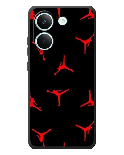 Чехол для Xiaomi Poco X8 Pro с картинкой «Jordan Red Pattern» Чехол для Xiaomi Poco X8 Pro с картинкой «Jordan Red Pattern»