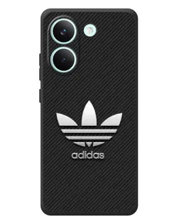 Чехол для Xiaomi Poco X8 Pro с картинкой «Adidas Карбоновая текстура»
