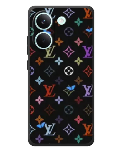 Чехол для Xiaomi Poco X8 Pro с картинкой «Цветная монограмма LV»