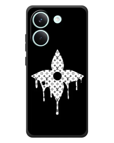 Чехол для Xiaomi Poco X8 Pro с картинкой «Цветочная монограмма»