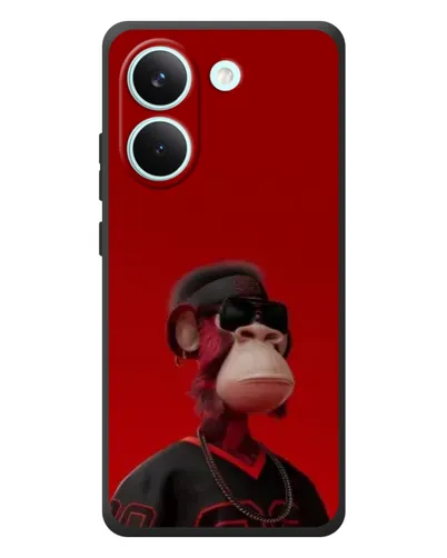 Чехол для Xiaomi Poco X8 Pro с картинкой «Bored Ape в красном» Чехол для Xiaomi Poco X8 Pro с картинкой «Bored Ape в красном»