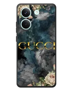 Чехол для Xiaomi Poco X8 Pro с картинкой «Абстрактные цветы Gucci» Чехол для Xiaomi Poco X8 Pro с картинкой «Абстрактные цветы Gucci»